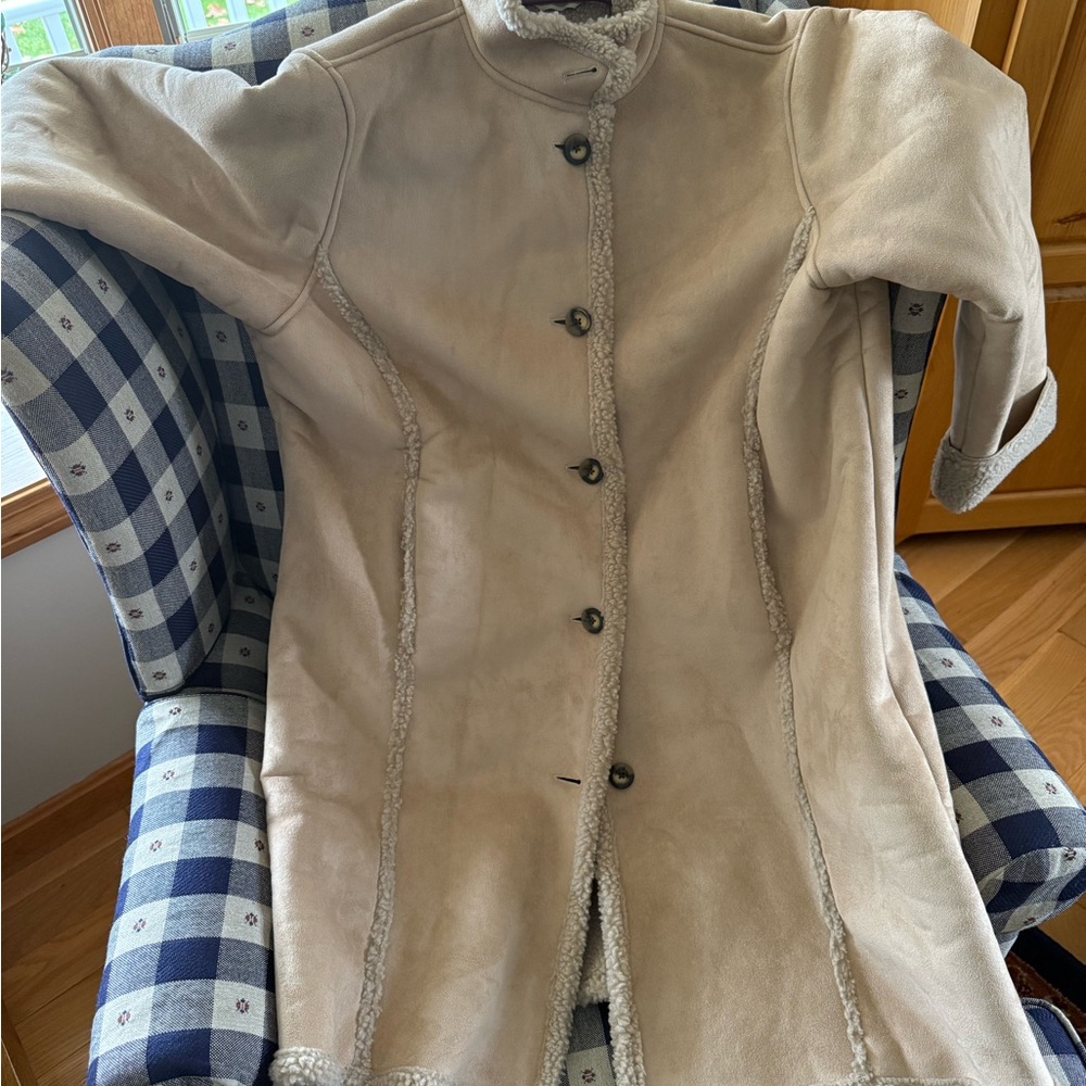 L.L. Bean Cream Teddy shearling Jacket never worn